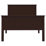 vidaXL Cadre de lit sans matelas marron foncé pin massif 100x200 cm