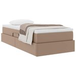 vidaXL Lit avec rangement et matelas Cappuccino 90 x 190 cm