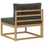 vidaXL Sofa de milieu extérieur Polyester Blanc
