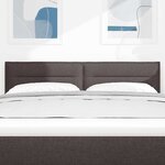 vidaXL Tête de lit LED Montage mural Marron foncé 160 cm tissu