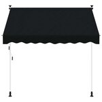 vidaXL Auvent rétractable manuel Noir 400 cm