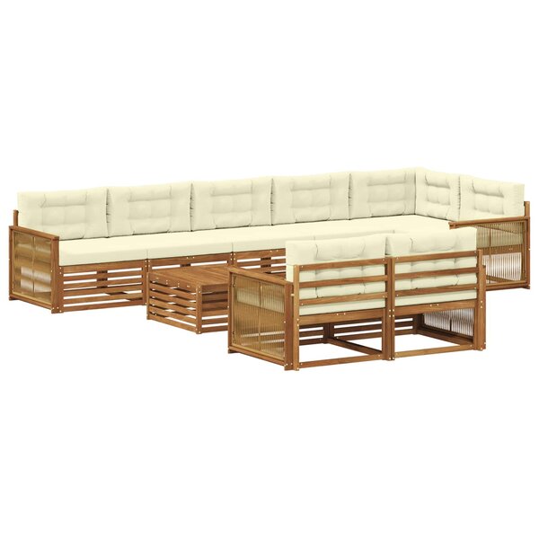 vidaXL Ensemble de canapés d'extérieur 9 pc