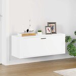 vidaXL Armoire à chaussures murale Blanc 100x35x38cm Bois d'ingénierie