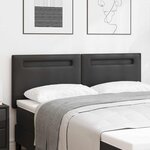 vidaXL Tête de lit avec des lumières à LED Noir 160 cm PVC