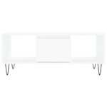 vidaXL Table basse Blanc 90x50x36 5 cm Bois d'ingénierie
