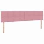 vidaXL Lit de Rangement avec tête de lit Rose 200 x 200 cm Velours