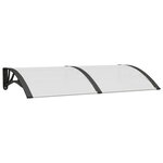 vidaXL Auvent de porte Noir et transparent 150x80 cm Polycarbonate