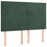 vidaXL Sommier à lattes de lit et matelas Vert foncé 140x190cm Velours