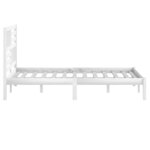 vidaXL Cadre de lit sans matelas blanc 120x190 cm bois de pin massif