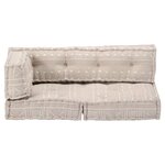 vidaXL Pouf en tissu beige