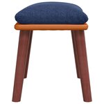 vidaXL Repose-pied Bleu 45x29 5x35 cm Tissu et similicuir