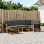 vidaXL Ensemble de canapés d'extérieur 6 pc Naturel et Anthracite