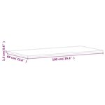 vidaXL Dessus de table 100x60x1 5cm rectangulaire bois massif de hêtre