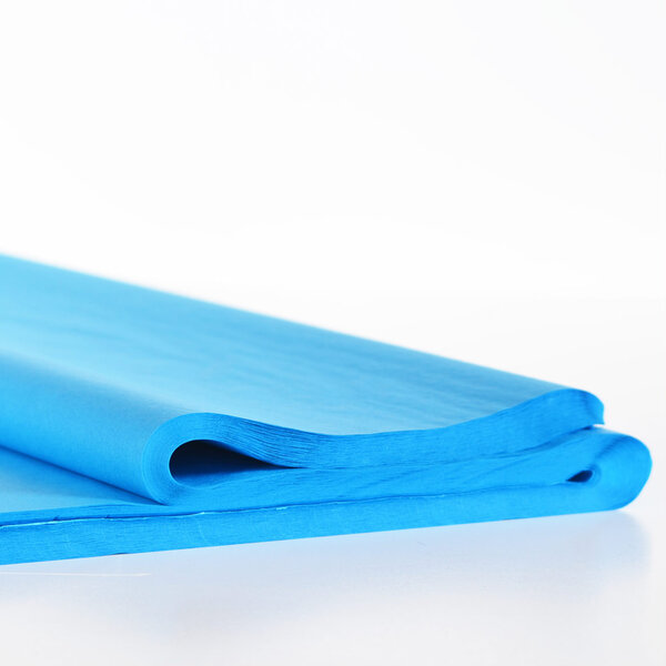 Papier de soie turquoise 75 x 50cm (Lot de 24 feuilles)