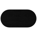 vidaXL Dessus de table marron foncé 80x40x4 cm bois chêne massif ovale