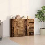 vidaXL Buffets 2 Pièces Bois Ancien 60x31x84 cm Panneau de Bois