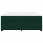 vidaXL Sommier à lattes de lit et matelas Vert foncé 200x200cm Velours