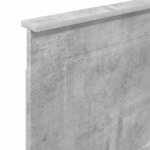vidaXL Tête de lit avec tête de lit Gris béton 90 cm Bois d'ingénierie