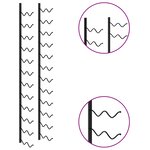 vidaXL Casier à bouteilles mural pour 24 bouteilles Noir Fer