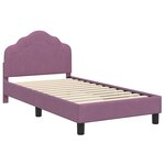 vidaXL Cadre de lit pour enfants avec tête de lit Violet 80 x 160 cm