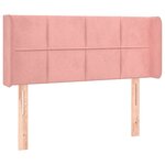 vidaXL Tête de lit à LED Rose 83x16x78/88 cm Velours