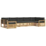 vidaXL Ensemble de canapés d'extérieur 7 pc Blanc et anthracite