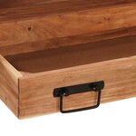 vidaXL Meuble sous-vasque de salle de bain Bois d'acacia massif et fer