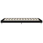 vidaXL Cadre de lit sans matelas noir 75x190 cm bois ingénierie