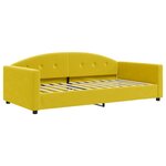 vidaXL Lit de jour avec gigogne et matelas jaune 100x200 cm velours