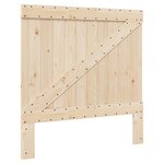 vidaXL Cadre de lit et tête de lit gris 100x200 cm bois de pin massif