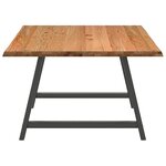 vidaXL Table à manger avec bord naturel 180x100x74cm bois massif chêne
