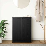 vidaXL Buffet chêne noir 57x34x76 cm bois d'ingénierie