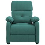 vidaXL Fauteuil inclinable Vert foncé Tissu