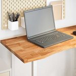 vidaXL Dessus de bureau marron clair bois chêne massif rectangulaire