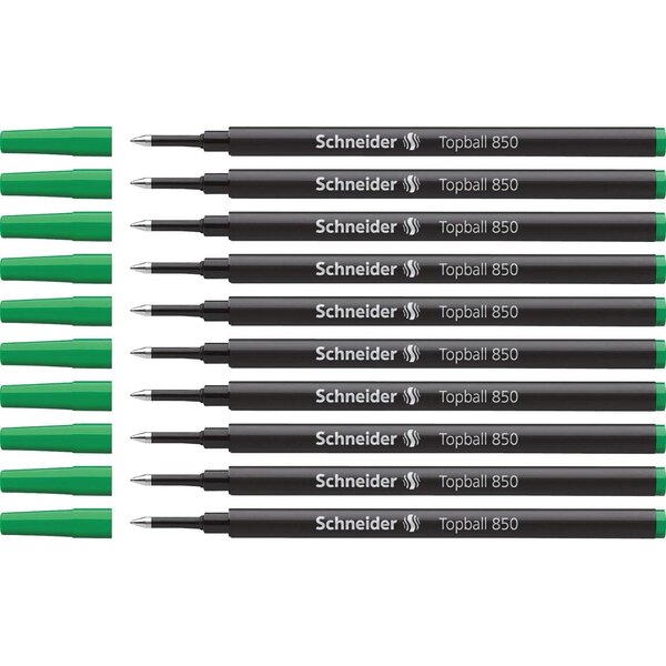 Recharge pour roller Topball 850 05 verte x 10 SCHNEIDER