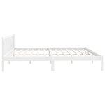 vidaXL Cadre de lit Blanc Bois de pin massif 180x200 cm Super King