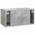 vidaXL Meuble TV mural Gris béton 59 5 x 31 x 30 cm Bois d'ingénierie