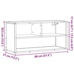 vidaXL Meuble TV chêne marron 80x31x39 5 cm bois d'ingénierie et métal