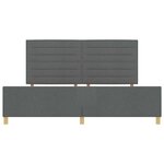 Lit en tissu gris foncé vidaXL 200x200 cm