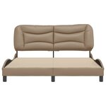 vidaXL Cadre de lit sans matelas Hvar cappuccino 160x200 cm similicuir