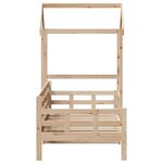 vidaXL Lit de jour avec toit sans matelas 90x190 cm bois massif