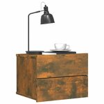 vidaXL Tables de chevet 2 Pièces Chêne fumé 40x30x30 cm Bois d'ingénierie