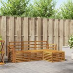 vidaXL Ensemble de canapés d'extérieur 4 pc Naturel