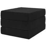 vidaXL Canapé-lit pliable 90 x 63 x 45 cm Noir