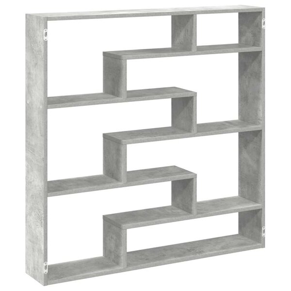vidaXL Étagère cube murale 7 compartiments gris béton bois ingénierie