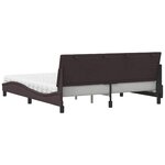 vidaXL Lit avec matelas marron foncé 180x200 cm tissu
