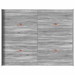 vidaXL Cadre de lit avec rangement Gris Sonoma 140 x 200 cm