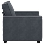 vidaXL Fauteuil gris foncé 100x78x84 cm velours
