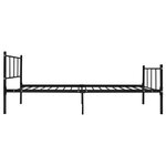 vidaXL Cadre de lit sans matelas noir métal 90x200 cm