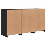 vidaXL Buffet avec lumières LED noir 123x37x67 cm